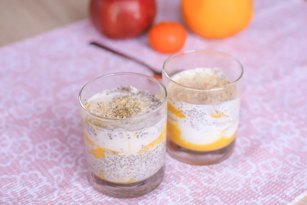 Рецепт чіа пудинга з манго і йогуртом